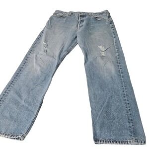 VTG Levi's 501 Jeans Mens Y2K Distressed Straight Leg Button Fly 32x31